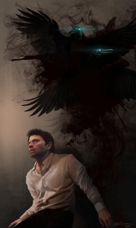 Сверхъестественное кастиэль с крыльями