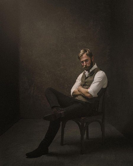 Мужская фотосессия в студии