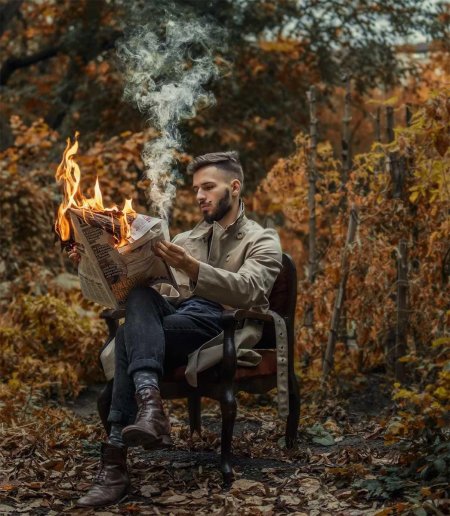 Мужская фотосессия на природе