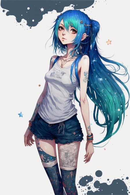 Аниме с синими волосами