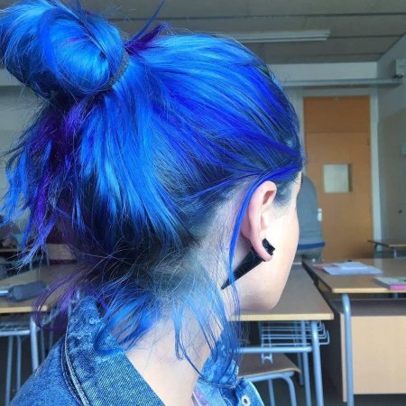 Синий цвет волос