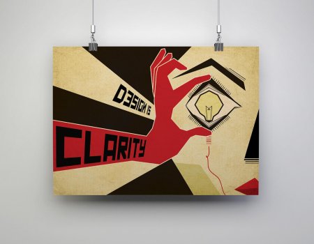 Плакат в стиле конструктивизм