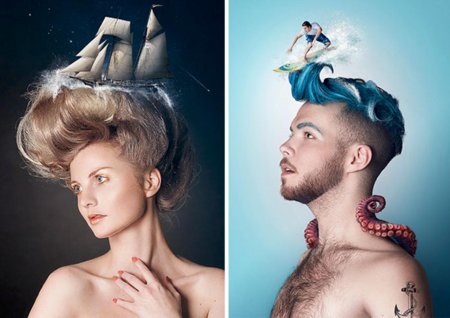 Прически в стиле сюрреализма
