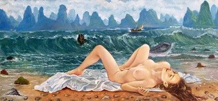 Афродита выходящая из пены морской картина