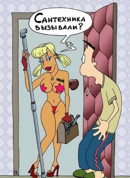 Сантехник карикатура