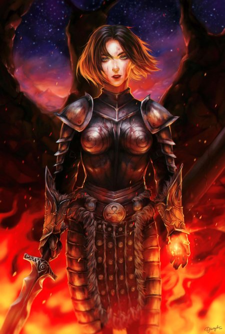 The elder scrolls довакин девушка