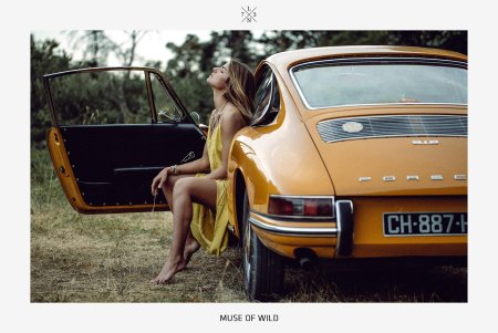 Порше и девушки ретро