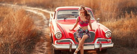 Фотосессия с ретро автомобилем