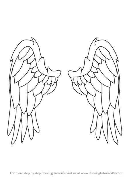 Крыло ангела рисунок