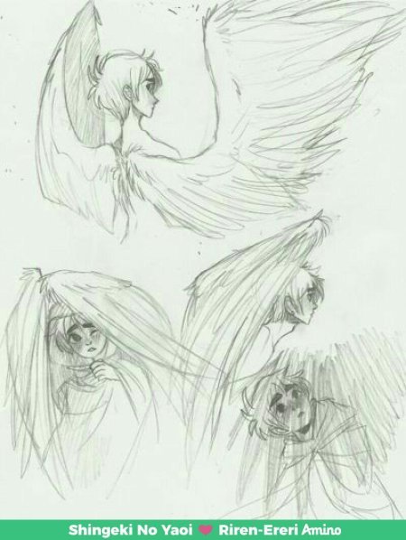 Рисунки карандашом ангелов