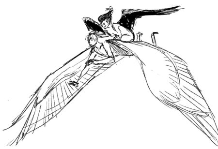 Крылья скетч
