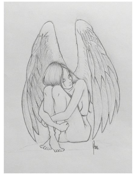 Ангел карандашом
