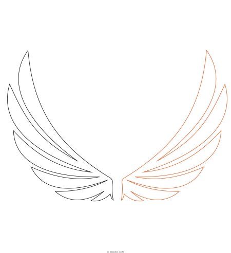 Эскиз крылья ангела
