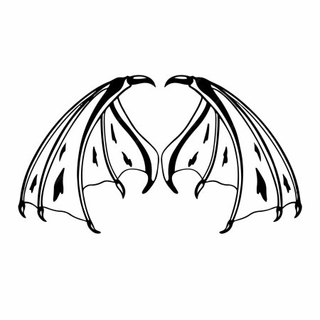 Крылья дьявола рисунок