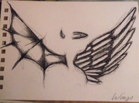Крыло эскиз тату