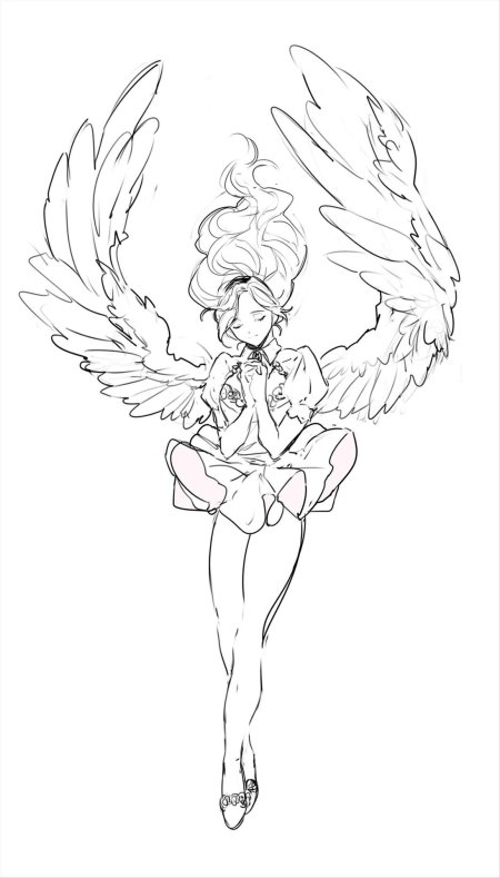 Аниме поза для срисовки