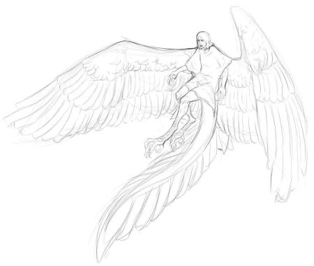 Позы для рисования с крыльями