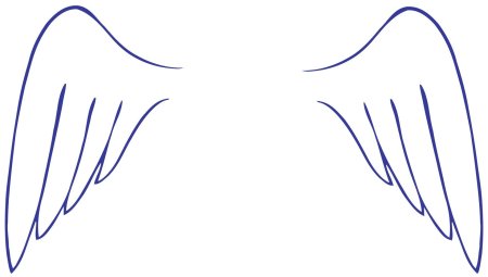 Крылья ангела трафарет