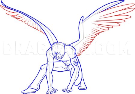 Позы для рисования с крыльями