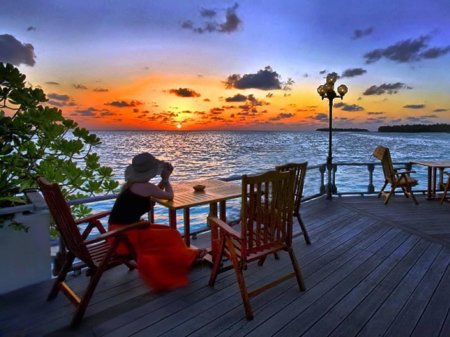 Вечер на море