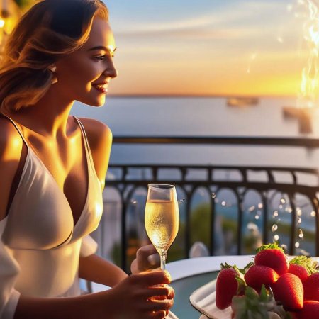 Бокал с шампанским