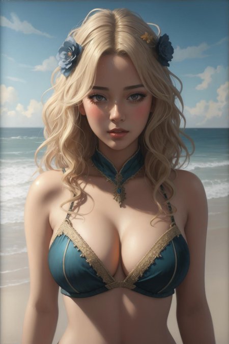 Блондинка в бикини