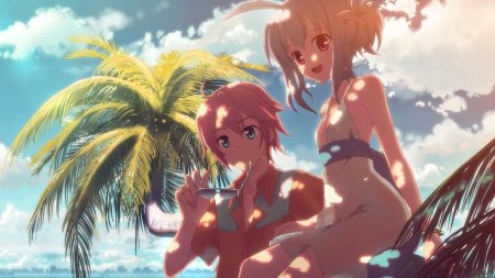 Девушки на пляже аниме
