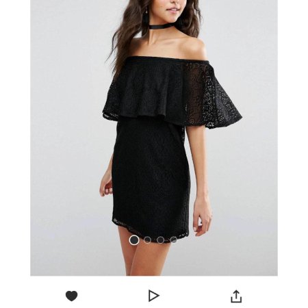 Кружевное черное платье асос