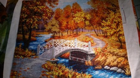 Вышивка золотая осень