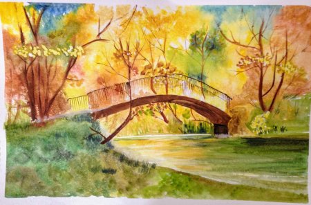 Акварель пейзаж