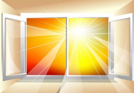 Луч солнца в окне