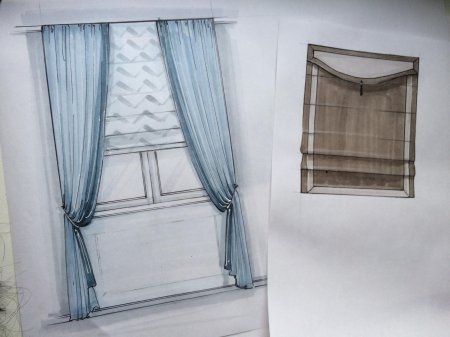 Оформление окна шторами