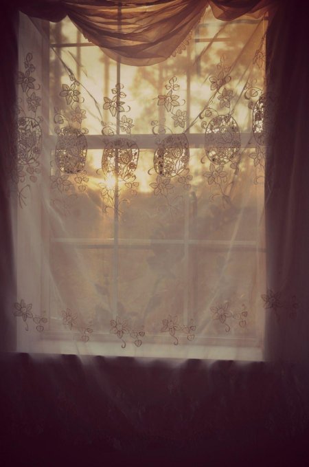 Старинные занавески с кружевом
