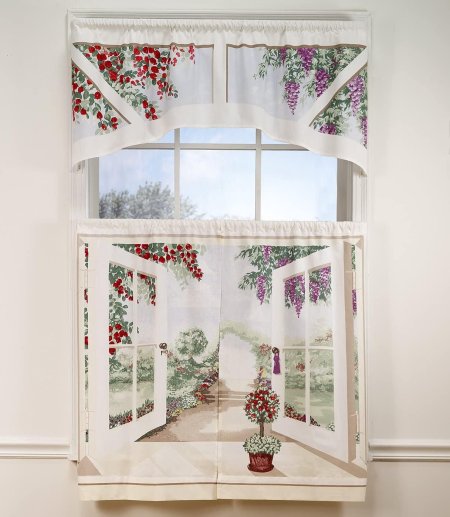 Кухонные занавески в деревенском стиле