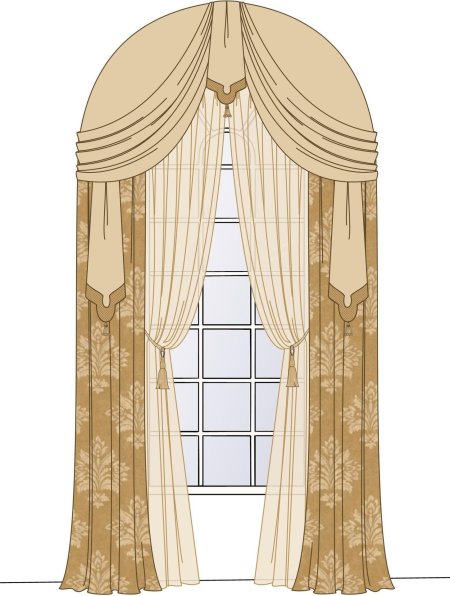 Шторы на арочное окно