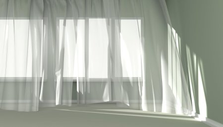 Шторы на ветру