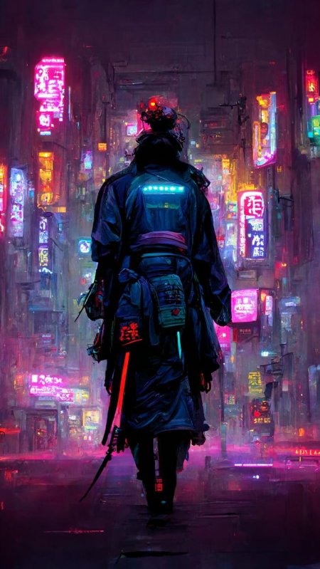 Cyberpunk samurai