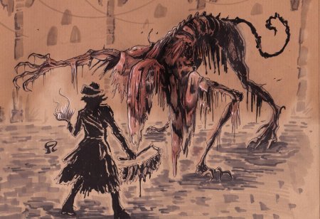 Bloodborne art охотник