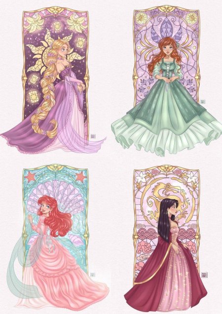 Принцессы дисней рисунки