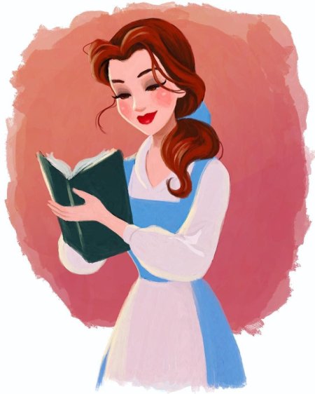 Красавица и чудовище бель с книгой