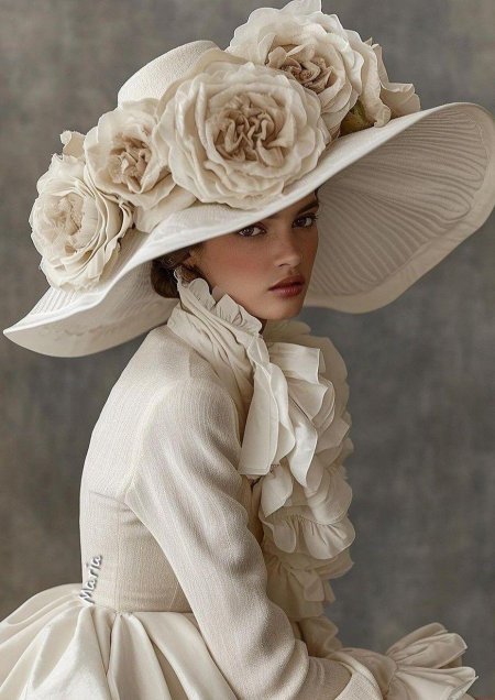 Шляпа с цветами