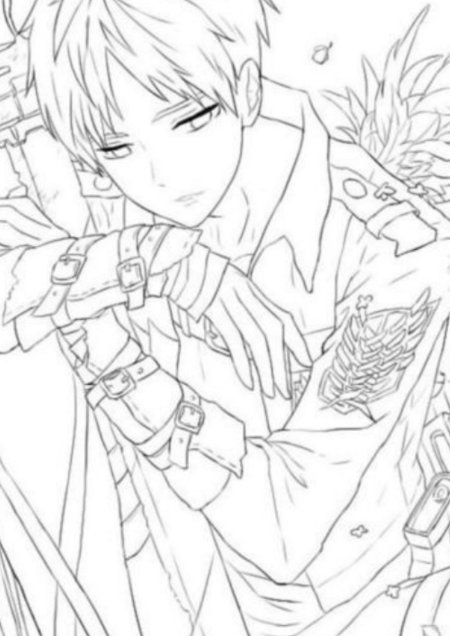 Раскраска атака титанов эрен