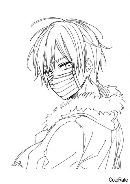 Разукрашки аниме мальчики