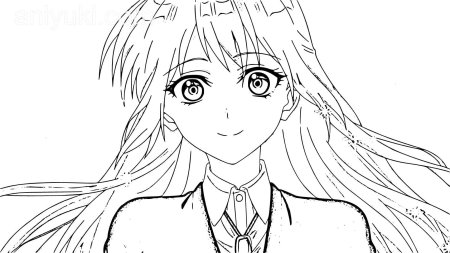 Раскраска аниме девушка