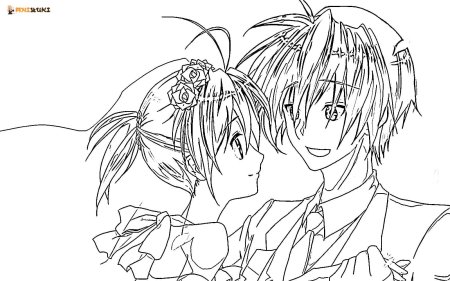 Раскраска аниме сложная