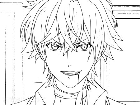 Раскраска дьявольские возлюбленные аято