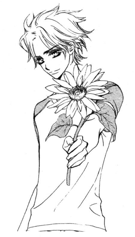 Раскраска аниме мальчик