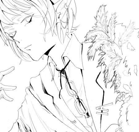 Аниме парень раскраска