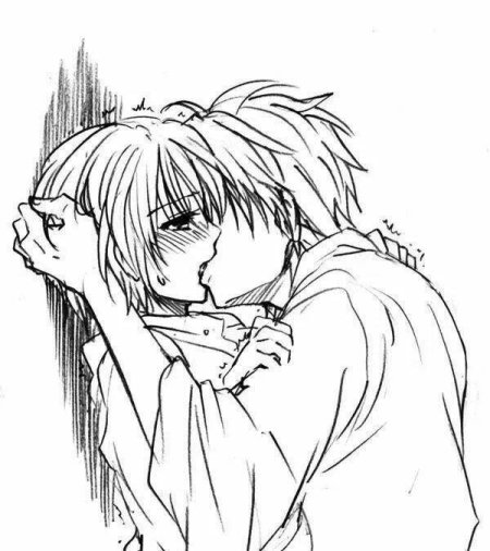 Раскраска аниме пара