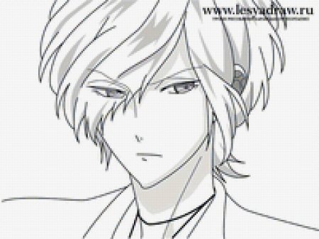 Субару сакамаки черно белый